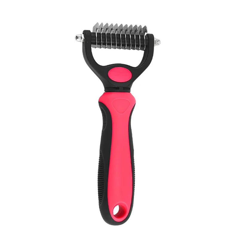 Dog Hair Remover Comb Pet Fur Knot Cutter Double Sided Brush Long